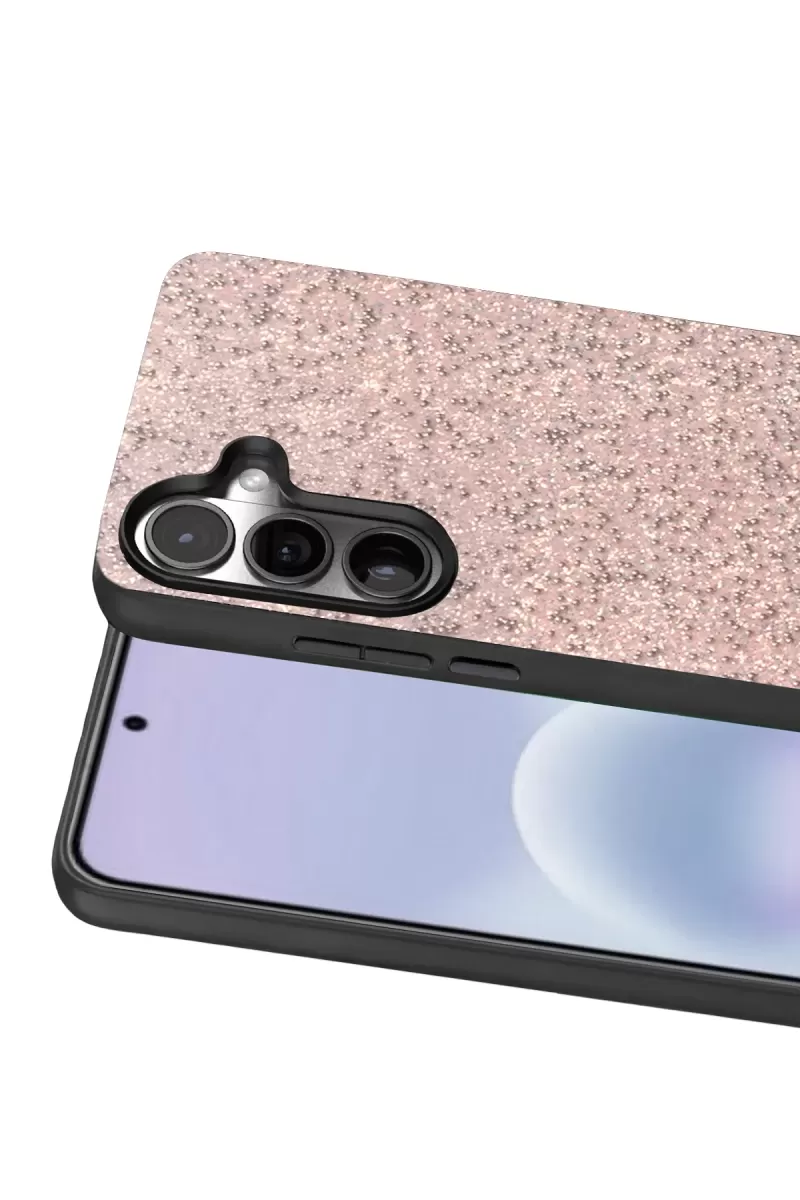 Onegif Samsung Galaxy A37 5G Bright Simli Kapak - Pembe