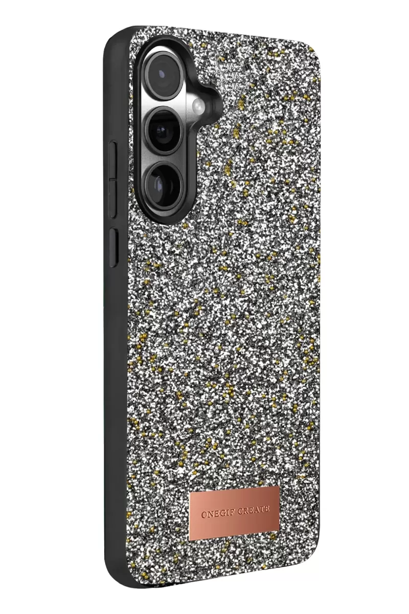 Onegif Samsung Galaxy A57 5G Bright Simli Kapak - Gold