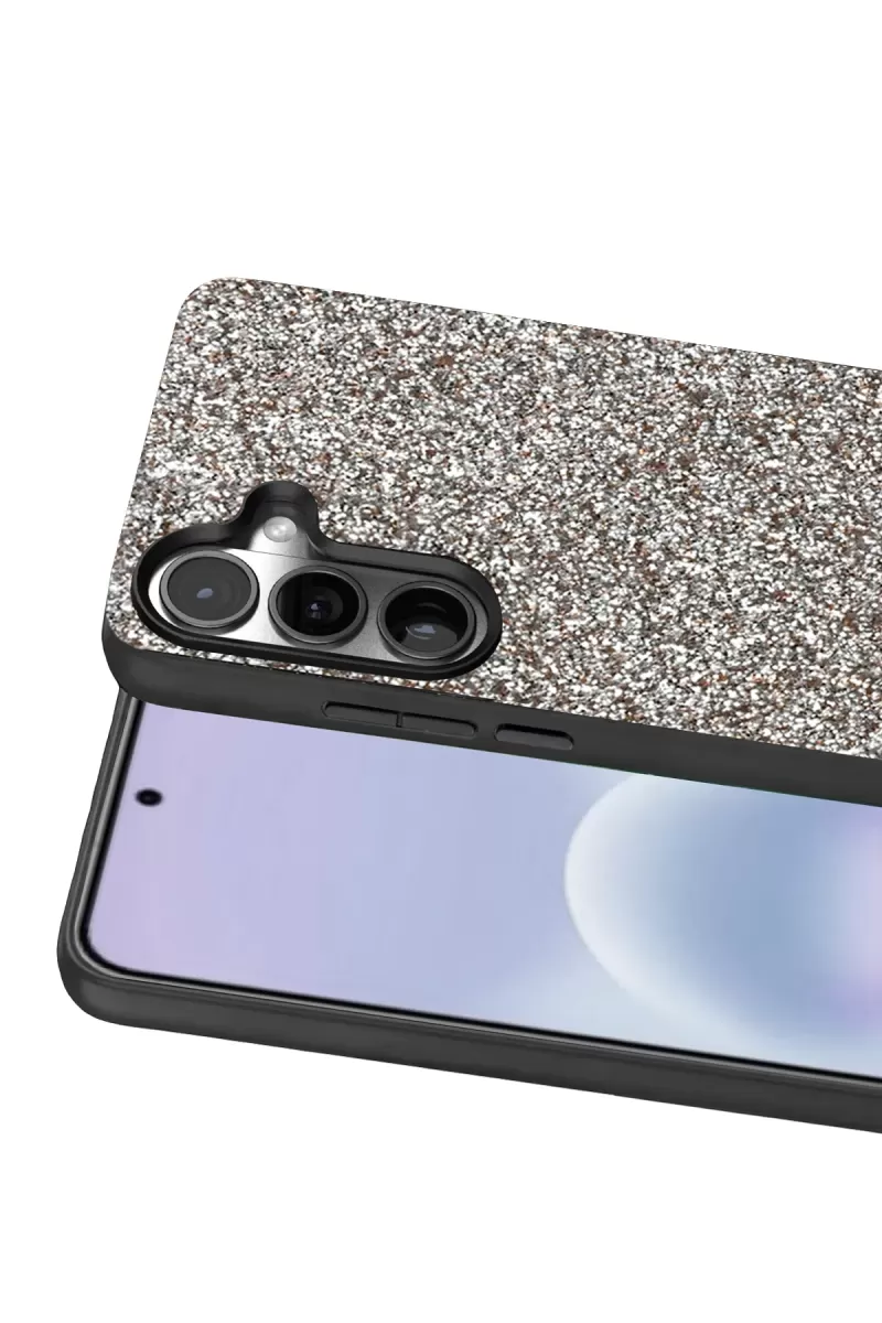 Onegif Samsung Galaxy A57 5G Bright Simli Kapak - Gümüş