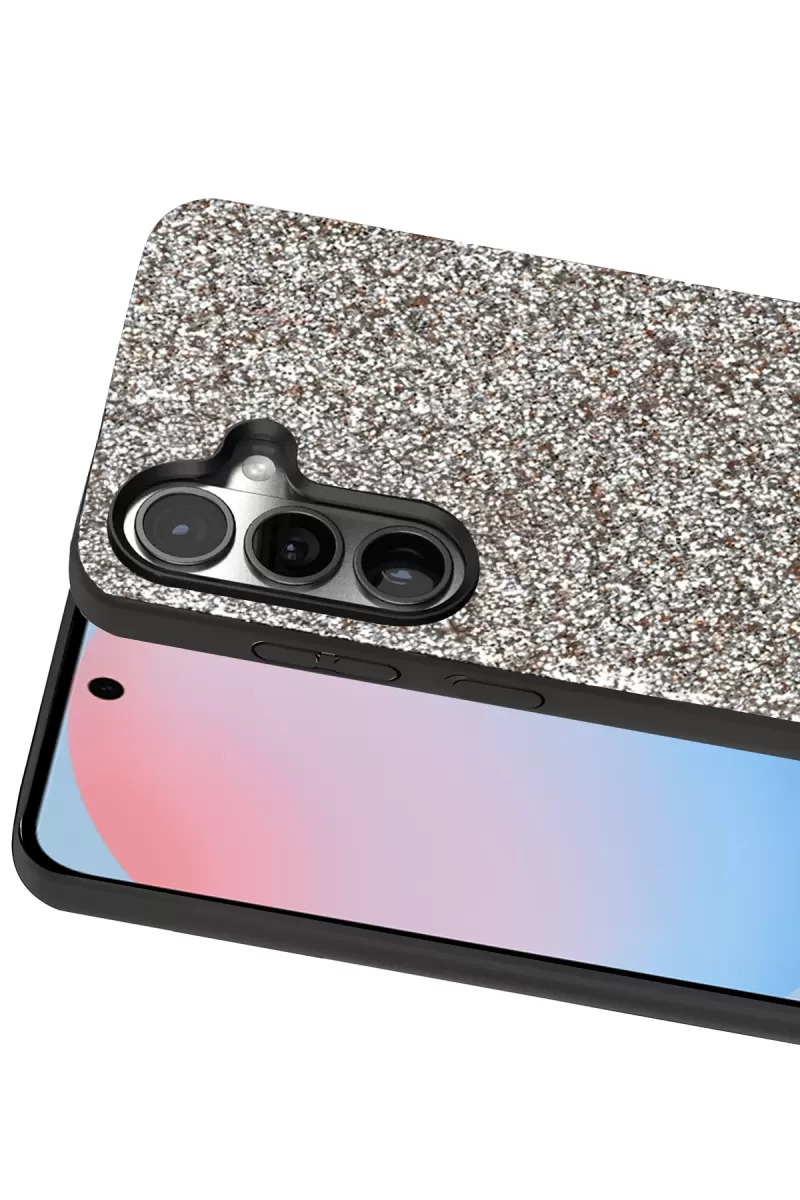 Onegif Samsung Galaxy S24 Bright Simli Kapak - Gümüş