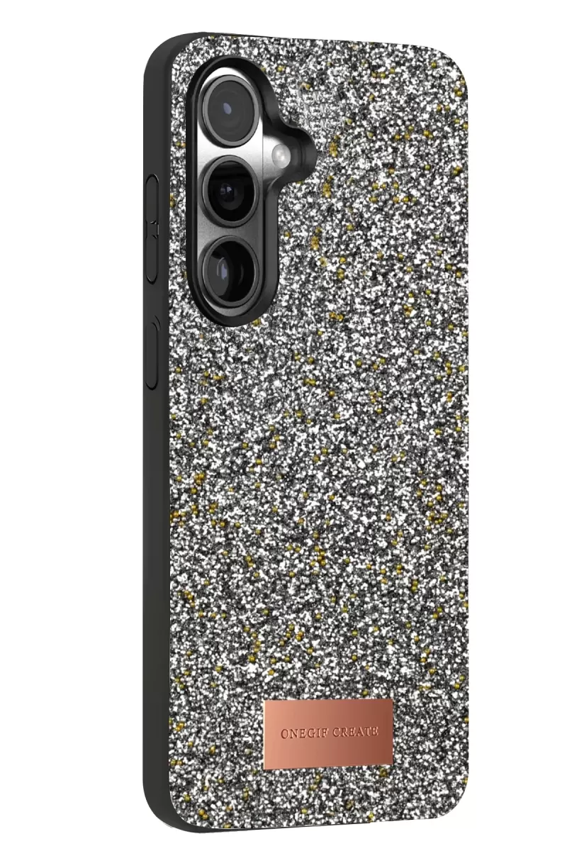 Onegif Samsung Galaxy S24 Bright Simli Kapak - Gold