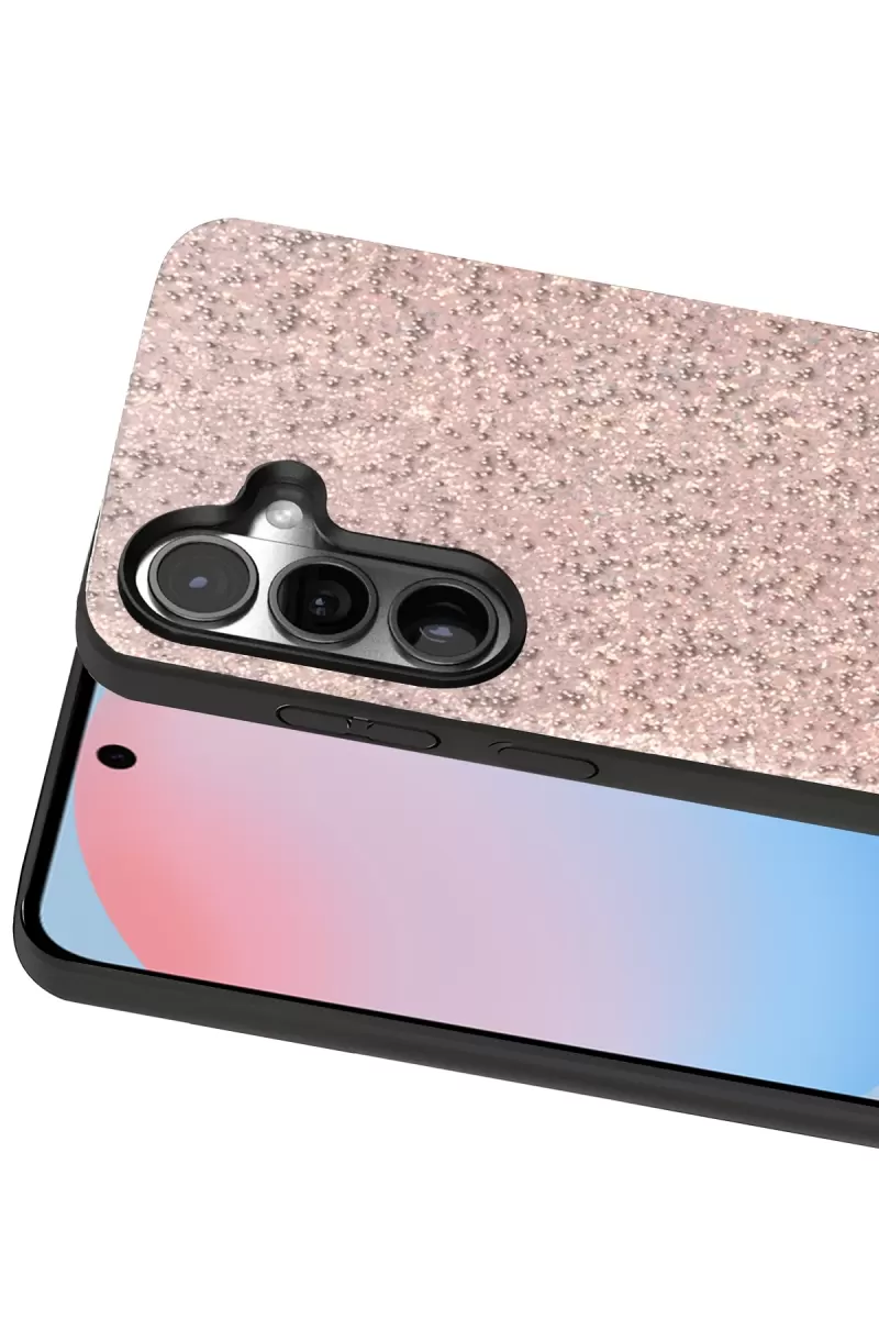 Onegif Samsung Galaxy S24 Bright Simli Kapak - Pembe