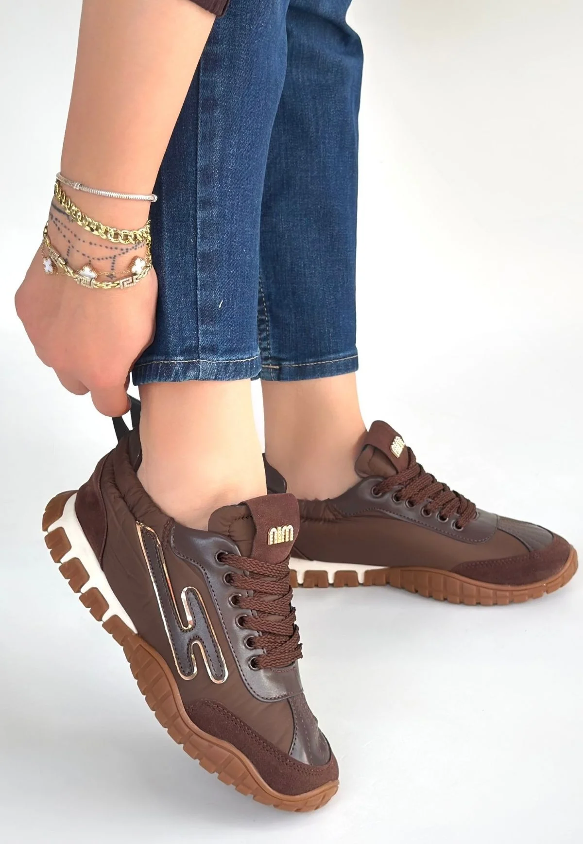 Huer Kahverengi Nubuk Bağcıklı Spor Ayakkabı