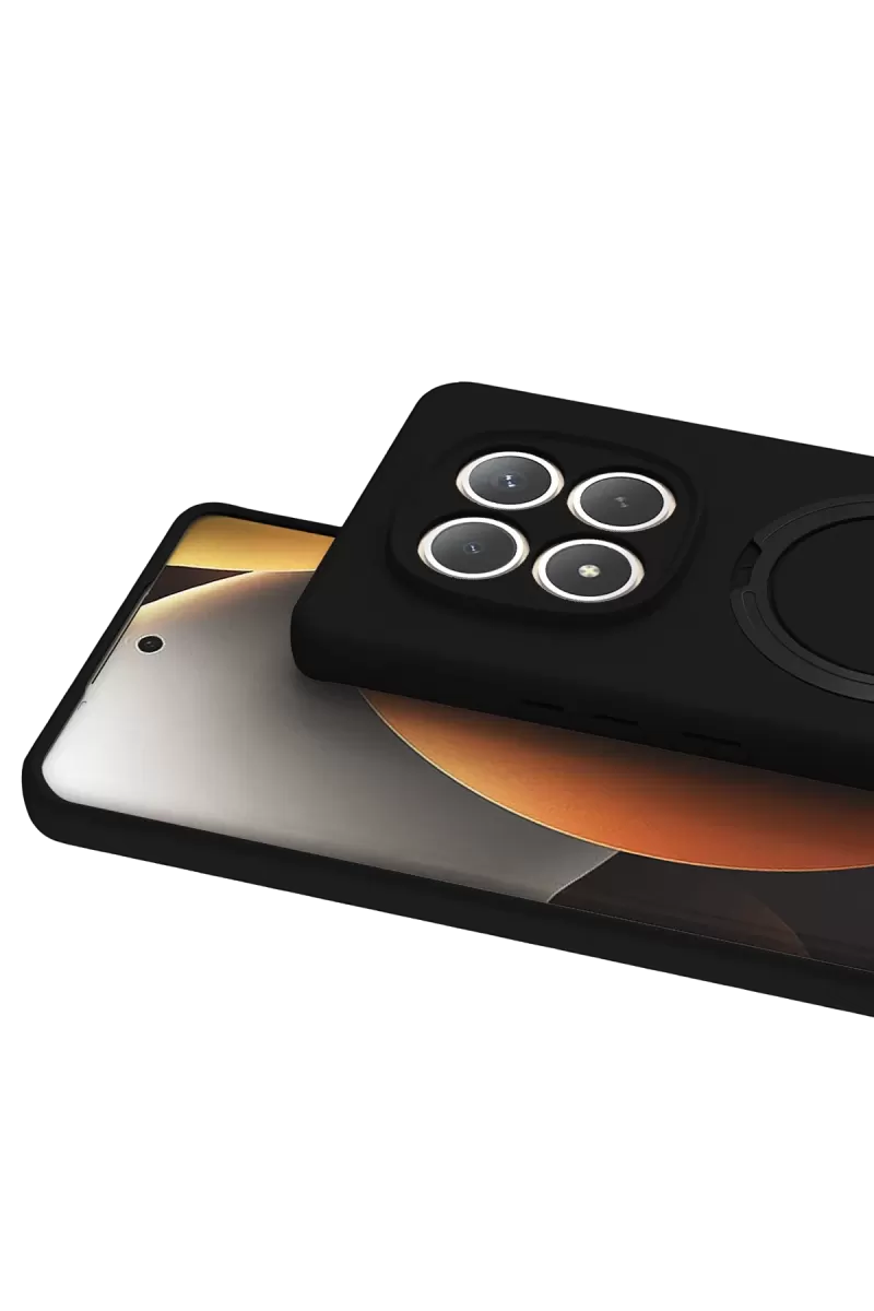Newface Xiaomi Redmi Note 15 Pro 4G Regal Magsafe Standlı Kapak - Siyah