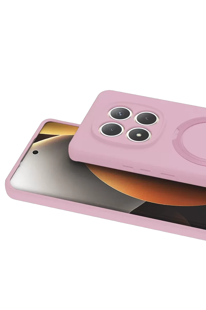 Newface Xiaomi Redmi Note 15 4G Regal Magsafe Standlı Kapak - Açık Pembe