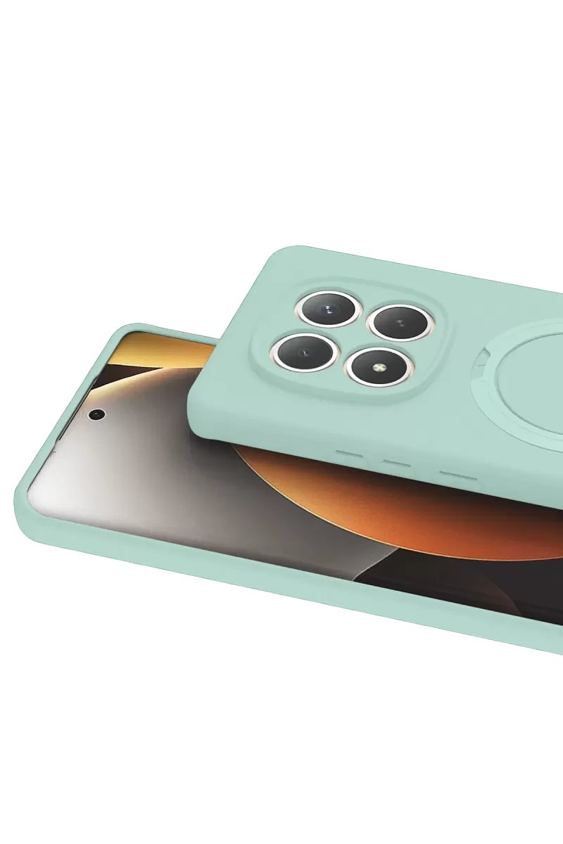 Newface Xiaomi Redmi Note 15 4G Regal Magsafe Standlı Kapak - Su Yeşili
