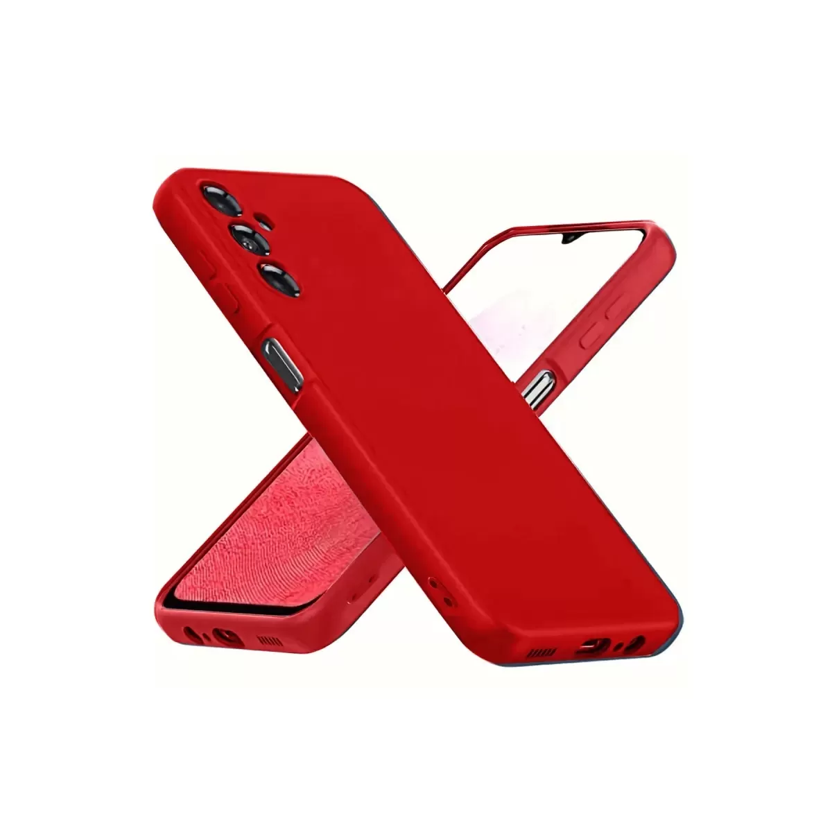 Newface Samsung Galaxy A34 5G Kılıf First Silikon - Kırmızı