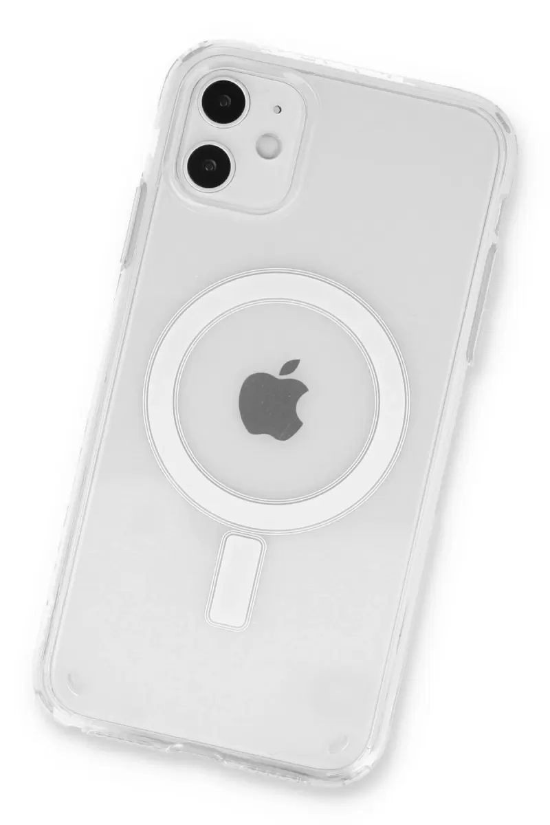 Newface Apple iPhone 11 Kılıf Pc Real Magsafe Kapak - Şeffaf