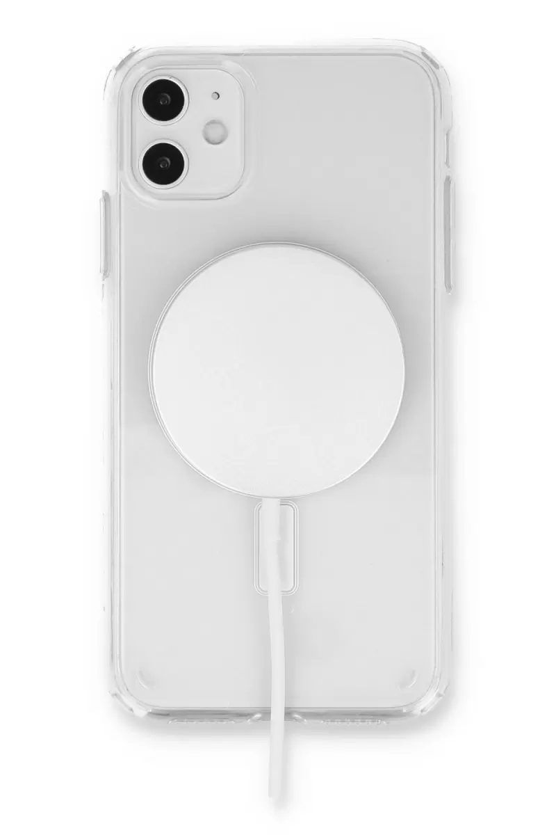 Newface Apple iPhone 11 Kılıf Pc Real Magsafe Kapak - Şeffaf
