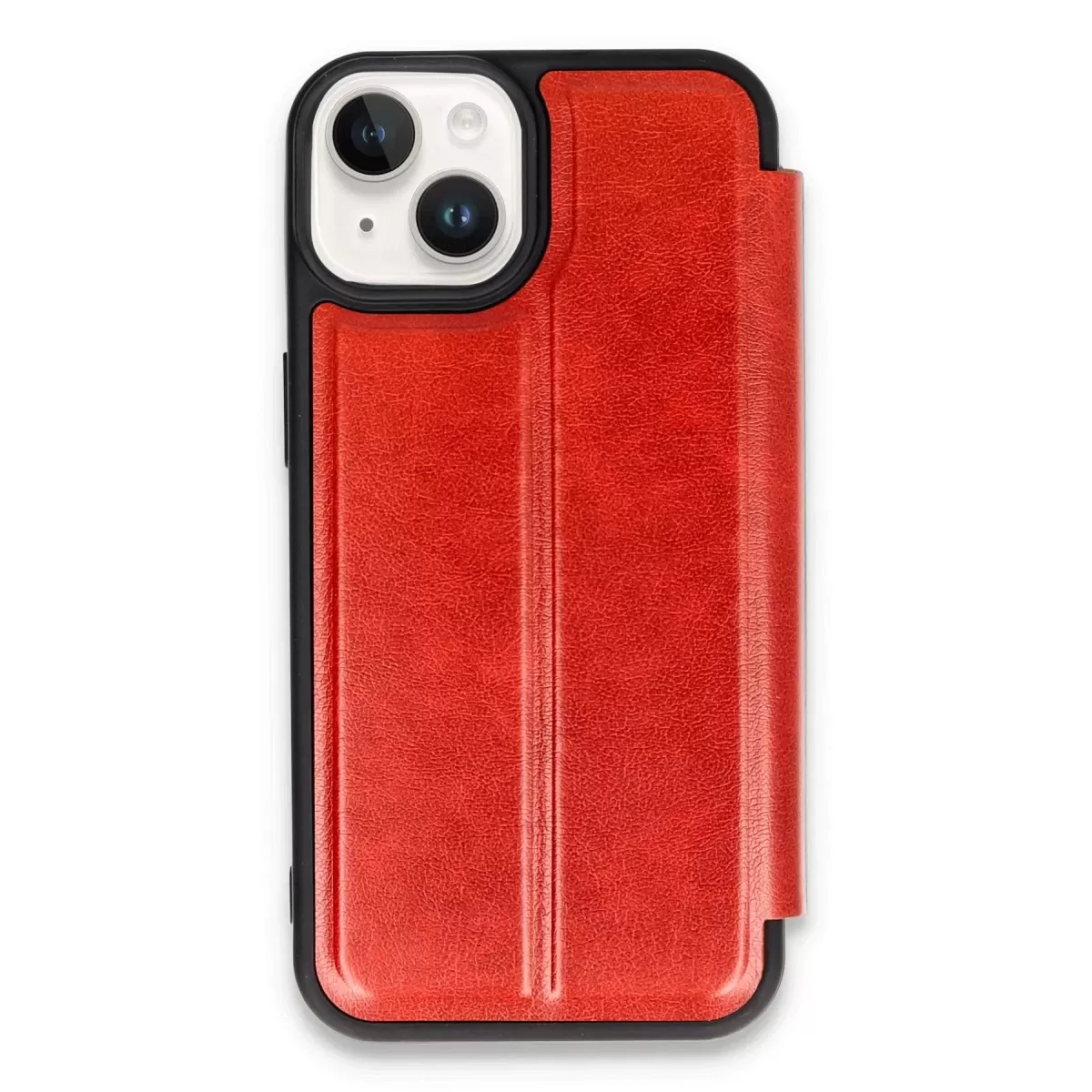 Newface Apple iPhone 14 Kılıf Flip Cover - Kırmızı