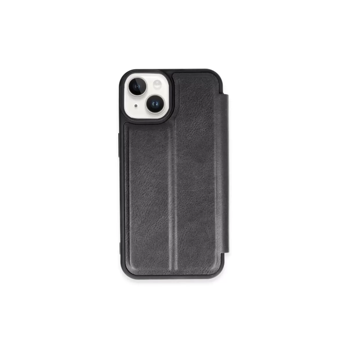 Newface Apple iPhone 15 Kılıf Flip Cover - Siyah