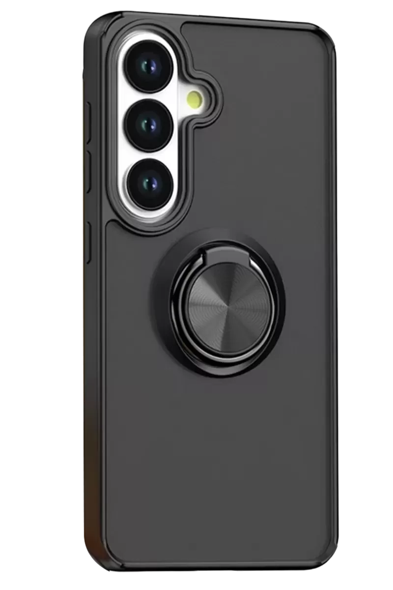 Newface Samsung Galaxy S26 Montreal Yüzüklü Silikon Kapak - Siyah