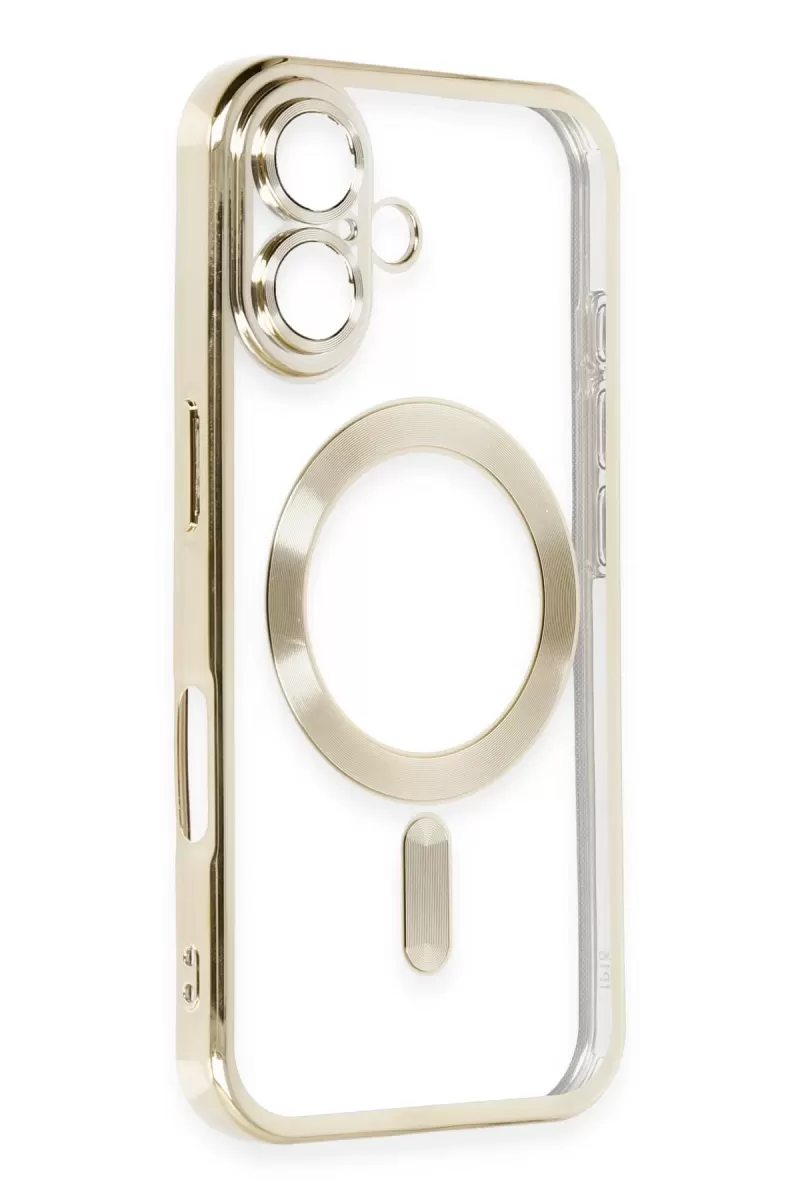 Newface Apple iPhone 16 Kılıf Kross Magneticsafe Kapak - Gold