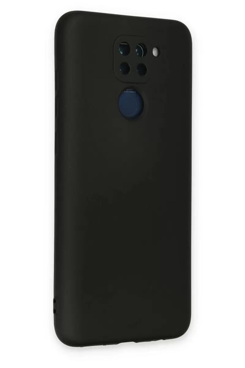 Newface Xiaomi Redmi Note 9 Kılıf Nano içi Kadife Silikon - Siyah