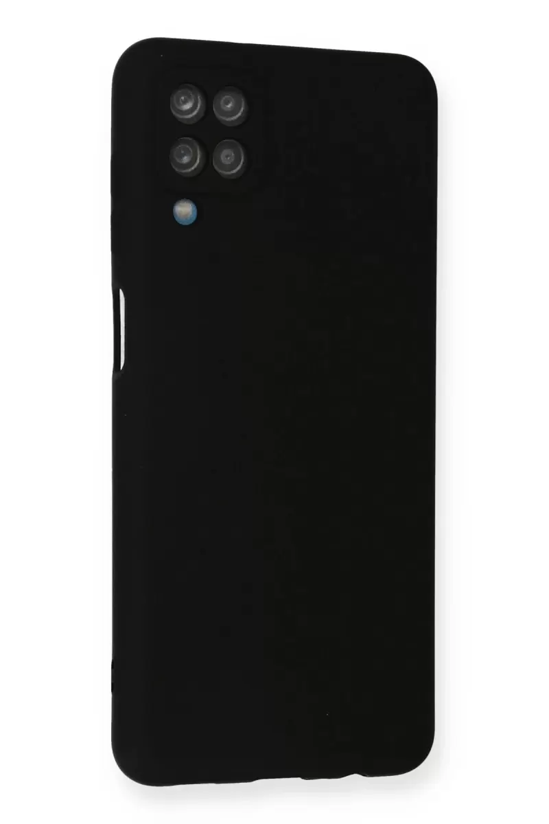 Newface Samsung Galaxy A12 Kılıf Nano içi Kadife Silikon - Siyah