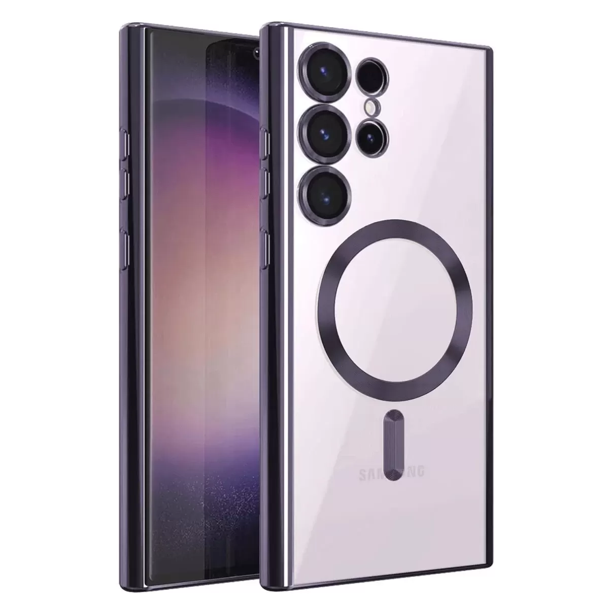 Newface Samsung Galaxy S25 Ultra Kılıf Kross Magneticsafe Kapak - Mor