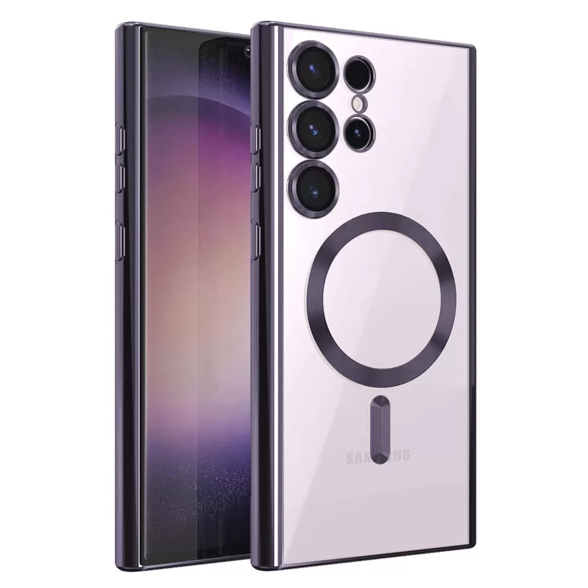 Newface Samsung Galaxy S25 Ultra Kılıf Kross Magneticsafe Kapak - Mor
