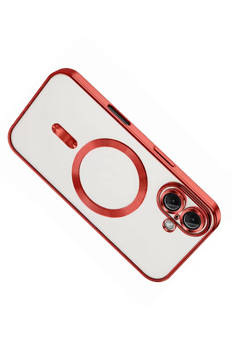 Newface Apple iPhone 16 Kılıf Kross Magneticsafe Kapak - Kırmızı
