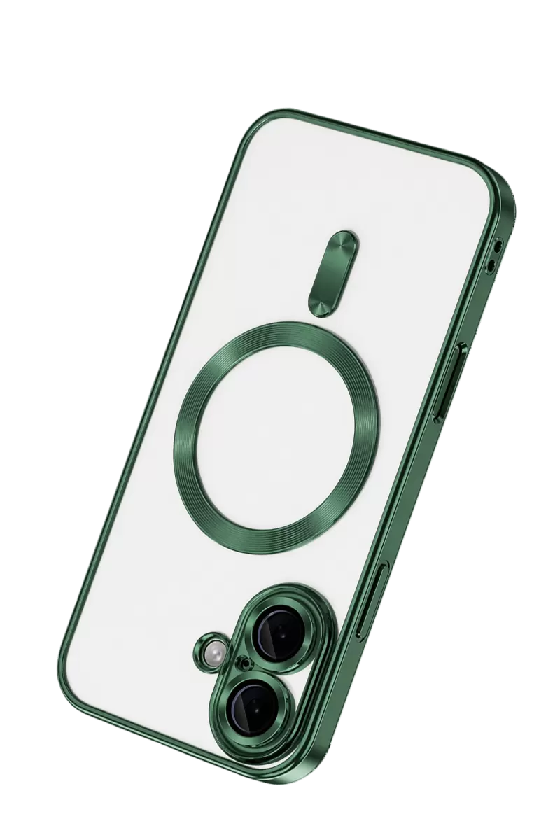 Newface Apple iPhone 16 Kılıf Kross Magneticsafe Kapak - Koyu Yeşil