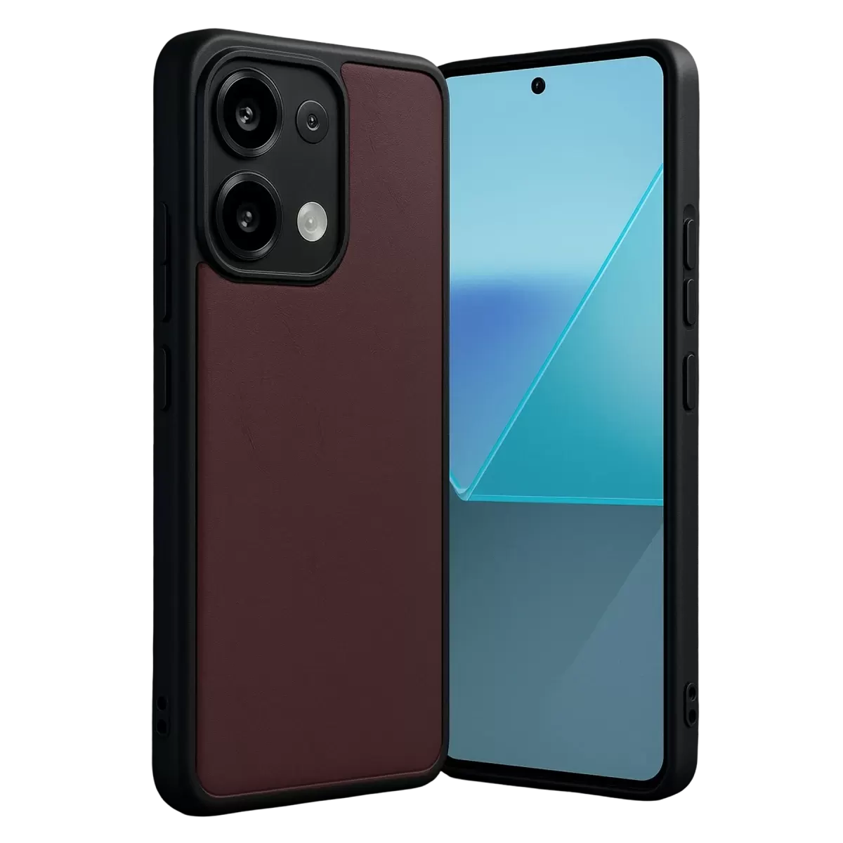 Newface Xiaomi Redmi Note 13 Pro 4G Kılıf Aras Deri Kapak - Bordo