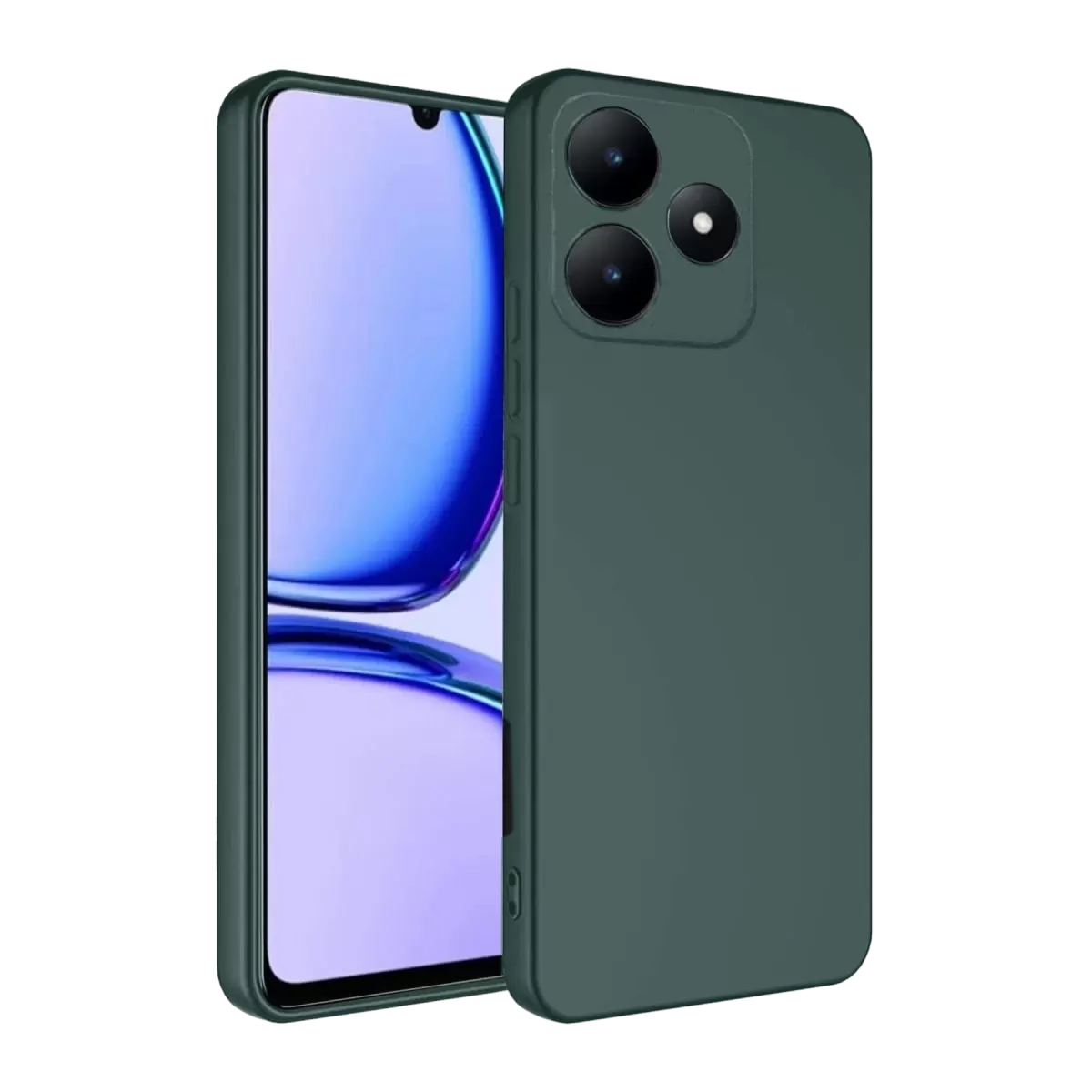 Newface Realme C61 Kılıf First Silikon - Koyu Yeşil