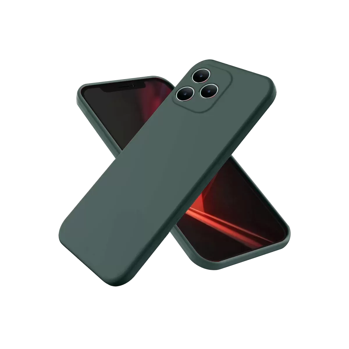 Newface Realme Note 50 4G Kılıf First Silikon - Koyu Yeşil