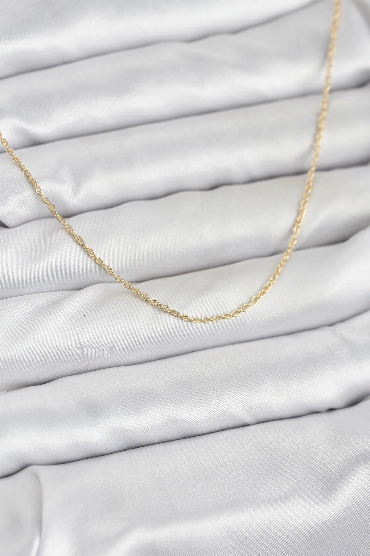 CM 14K Gold Renk Burgu Model 60 cm Kadın Kolye