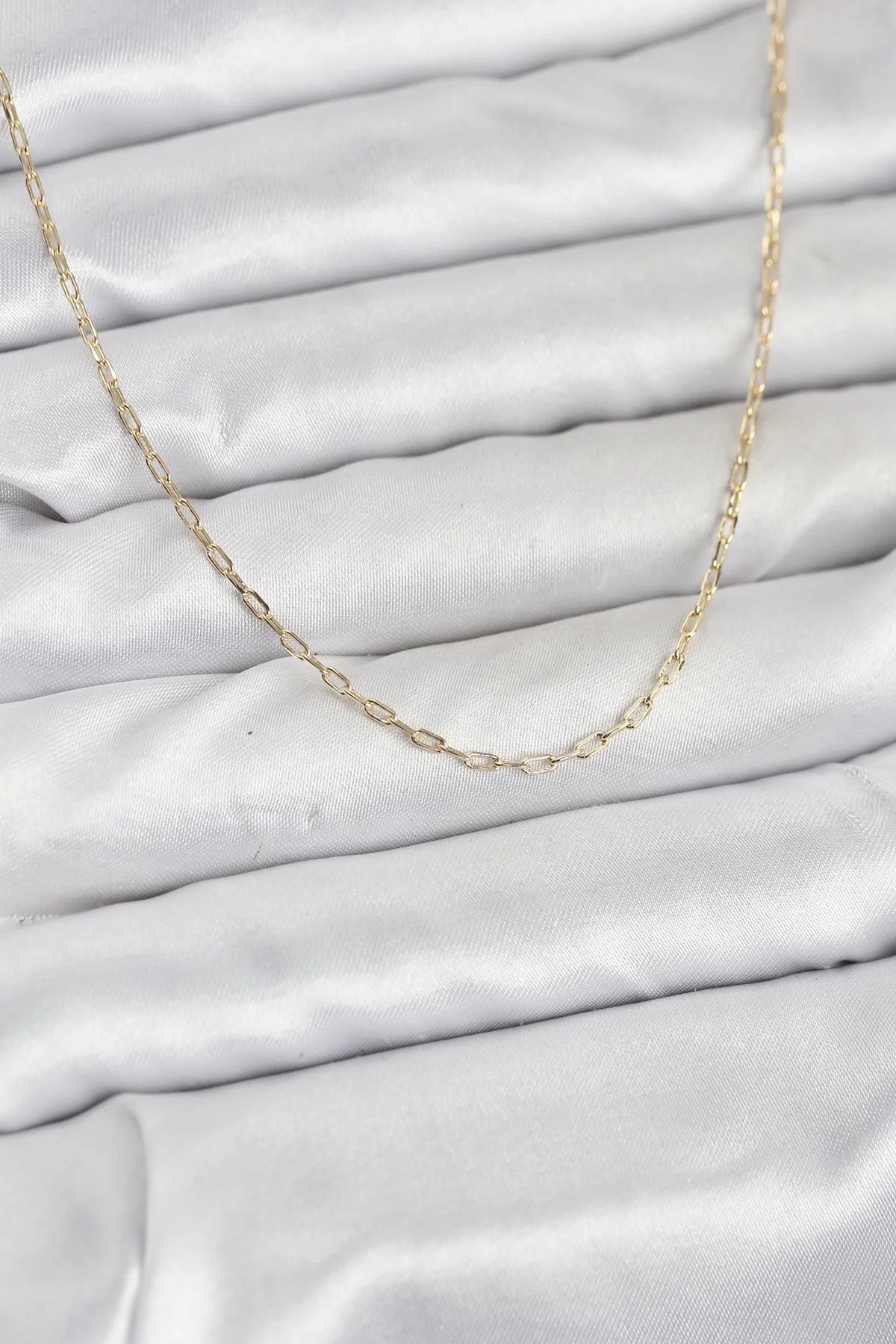 CM 14K Gold Renk Ataç Zincir Model 60 cm Kadın Kolye