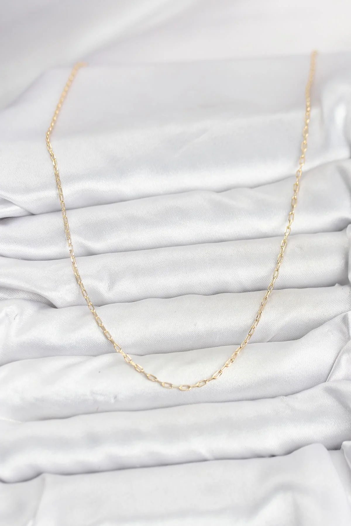 CM 14K Gold Renk Ataç Zincir Model 60 cm Kadın Kolye