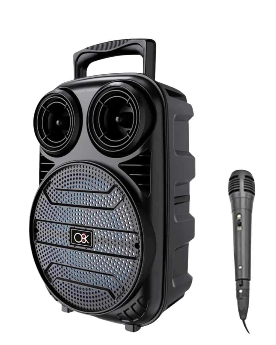 Kablosuz Karaoke Hoparlör Mikrofonlu RGB Işıklı 6.5 İnç Bluetooth Speaker Taşınabilir