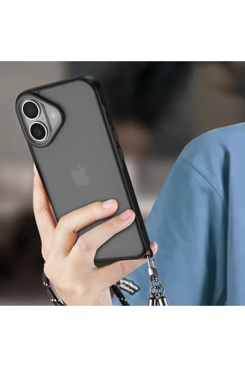 Newface Apple iPhone 16 Kılıf Elegant Kapak - Lacivert