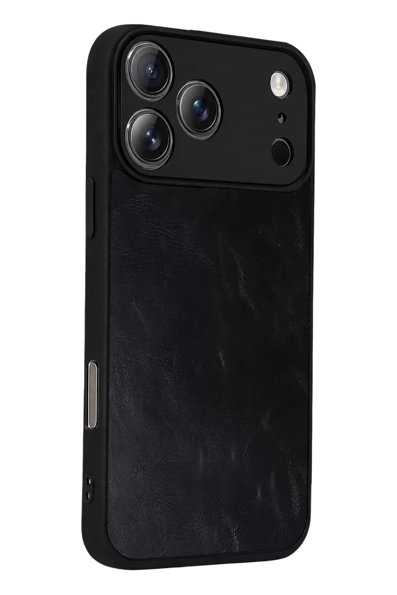 Newface Apple iPhone 17 Pro Max Aras Deri Kapak - Siyah