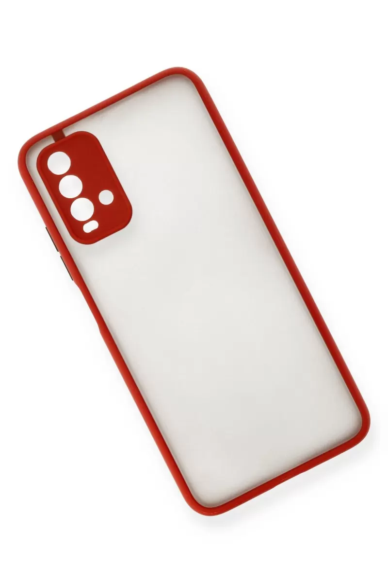 Newface Xiaomi Redmi 9T Kılıf Montreal Silikon Kapak - Kırmızı