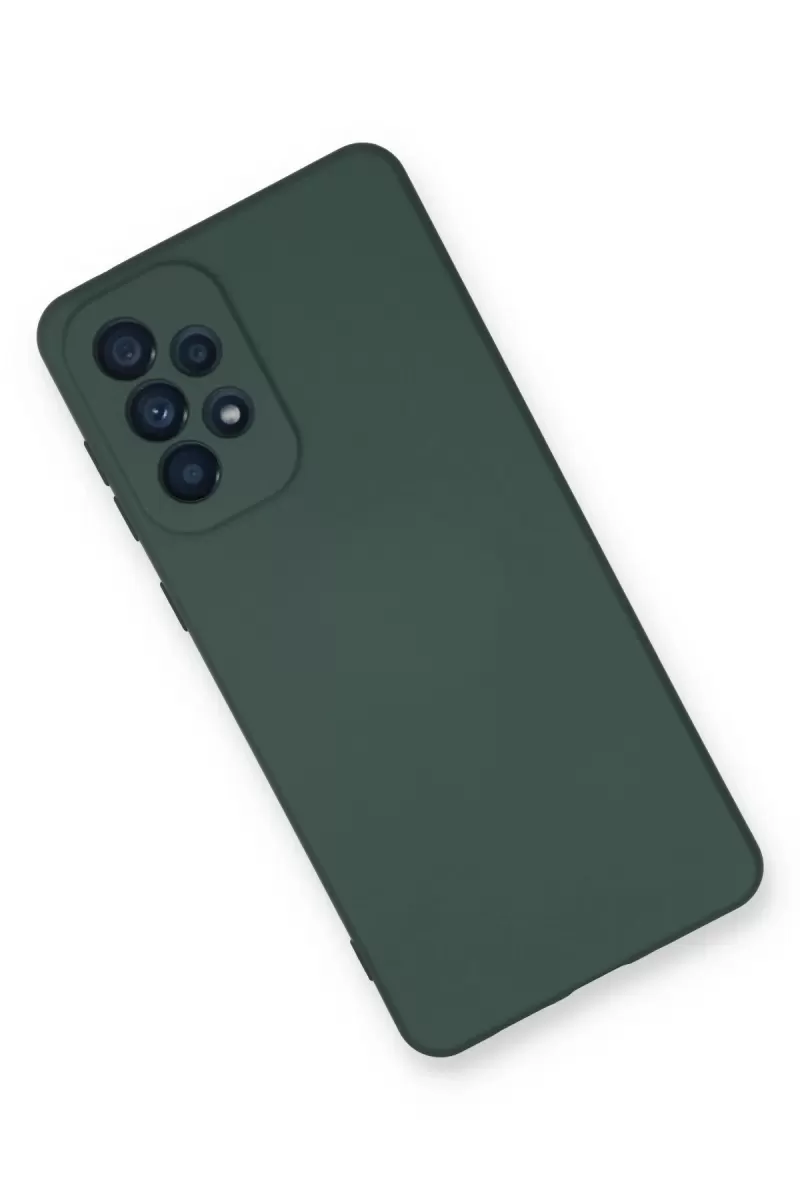 Newface Samsung Galaxy A73 5G Kılıf Nano içi Kadife Silikon - Koyu Yeşil