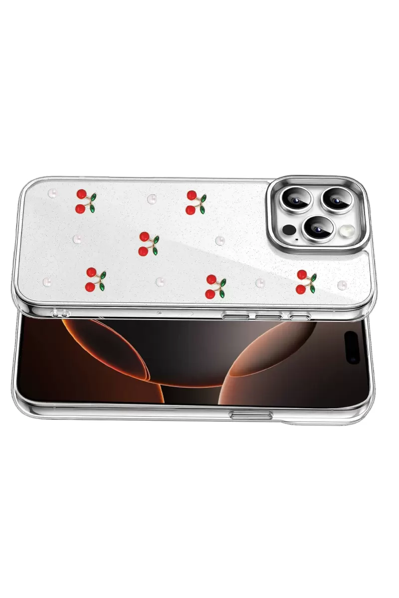 Newface Apple iPhone 15 Pro Fiyonk Desenli Kapak - Desen 9