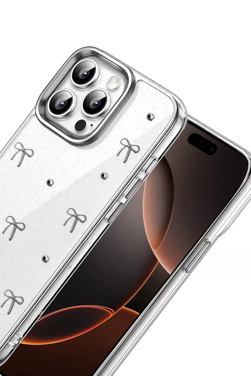 Newface Apple iPhone 15 Pro Max Fiyonk Desenli Kapak - Desen 5