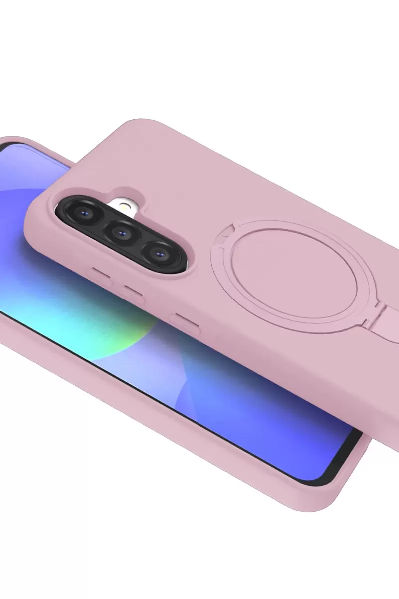 Newface Samsung Galaxy A56 Regal Magsafe Standlı Kapak - Açık Pembe