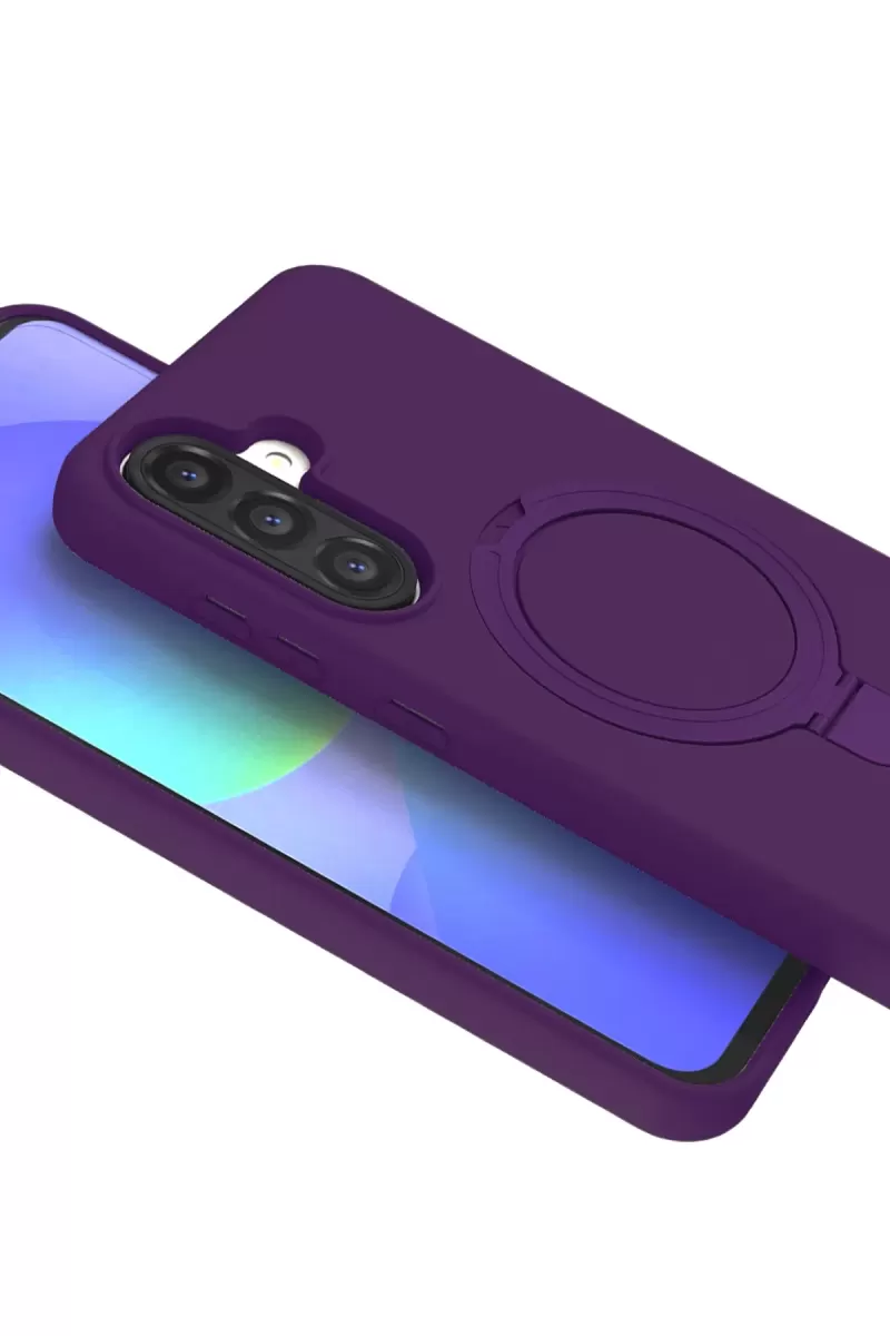 Newface Samsung Galaxy A56 Regal Magsafe Standlı Kapak - Derin Mor