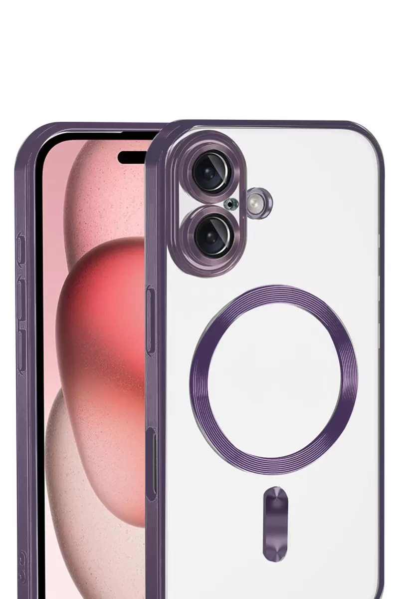 Newface Apple iPhone 17 Kross Magneticsafe Kapak - Mor