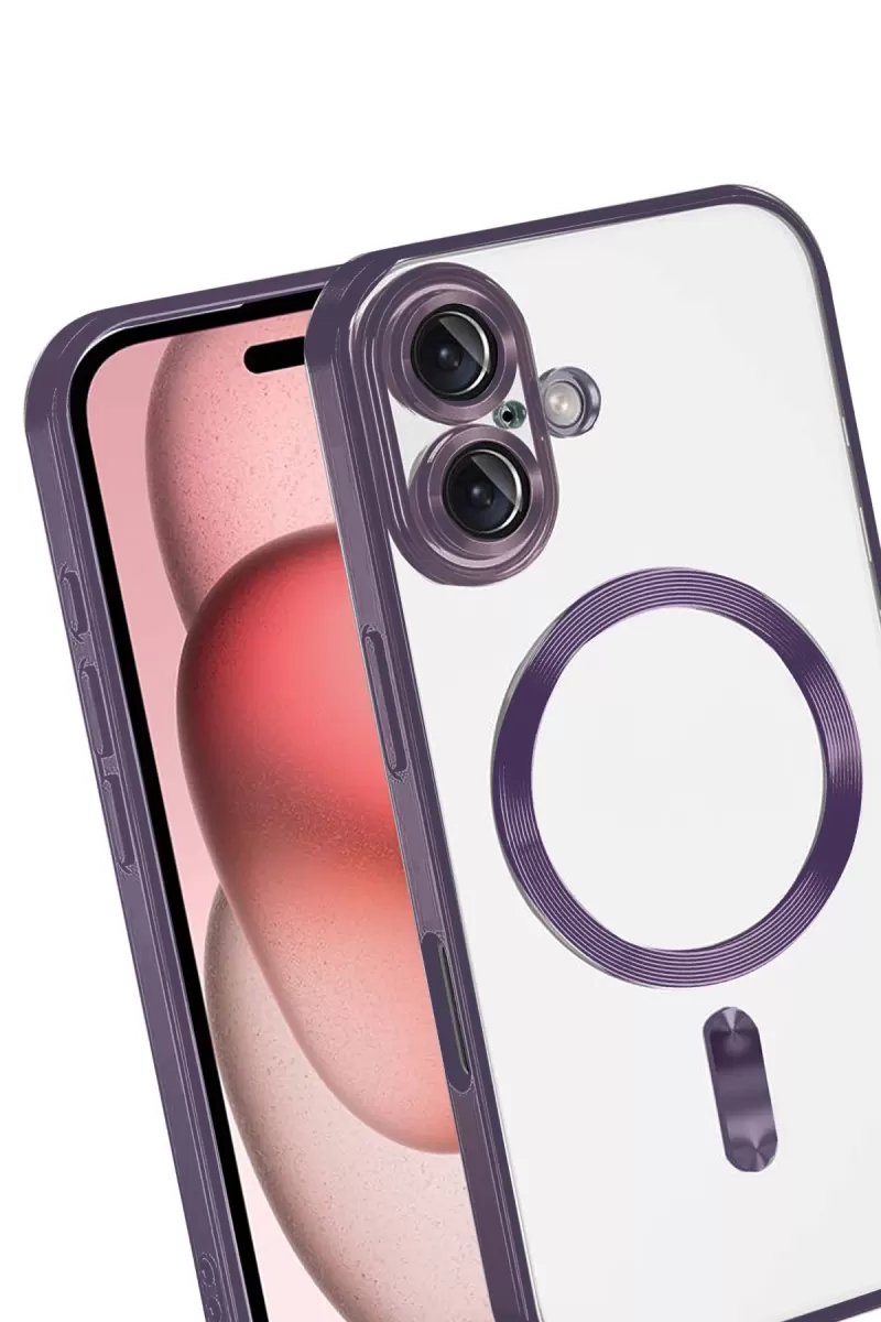 Newface Apple iPhone 17 Kross Magneticsafe Kapak - Mor