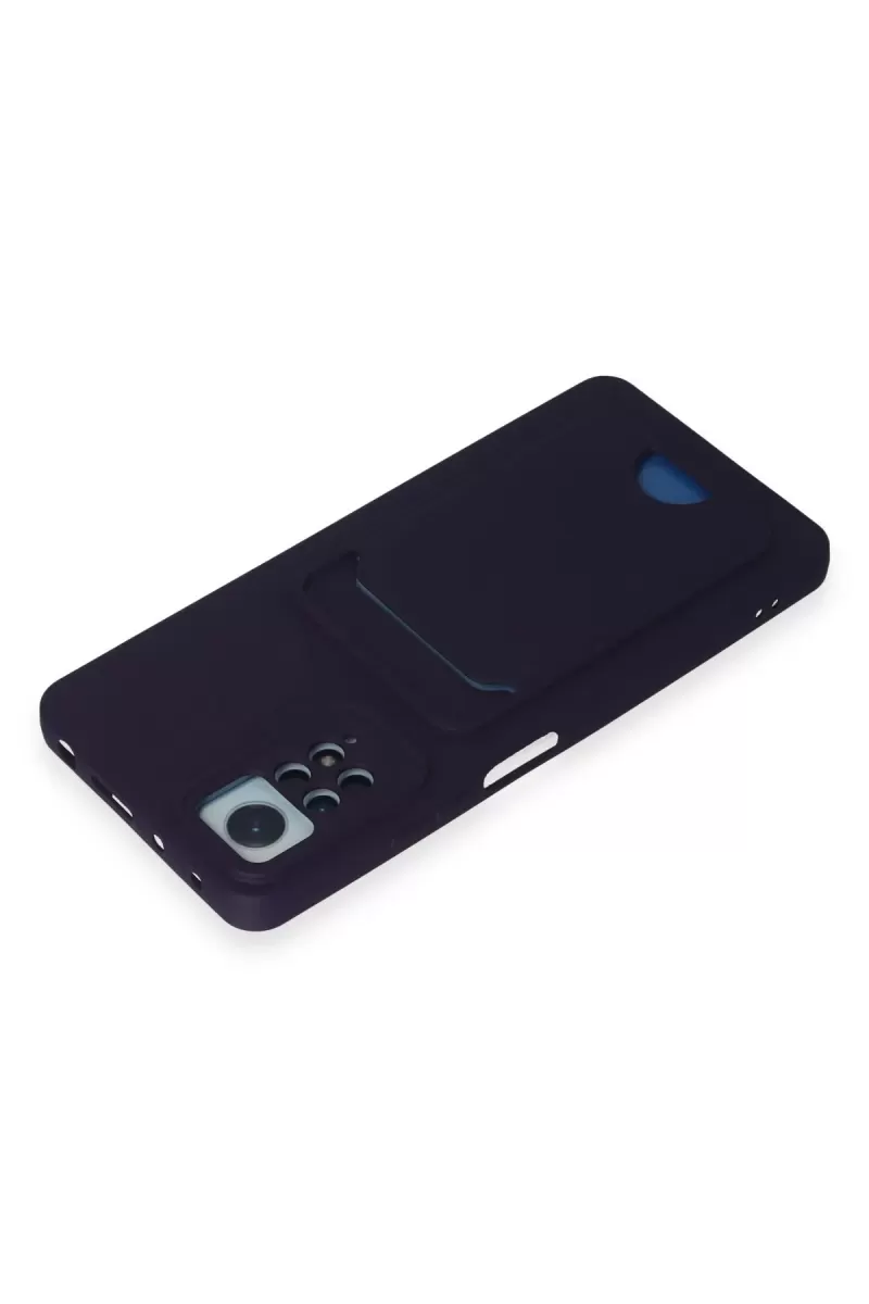 Newface Xiaomi Redmi Note 11 Pro Kılıf Kelvin Kartvizitli Silikon - Derin Mor