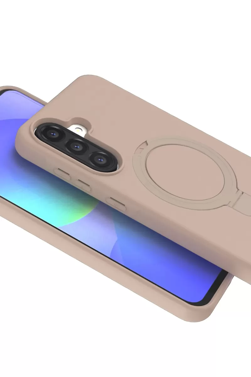 Newface Samsung Galaxy A56 Regal Magsafe Standlı Kapak - Çöl Titanyum