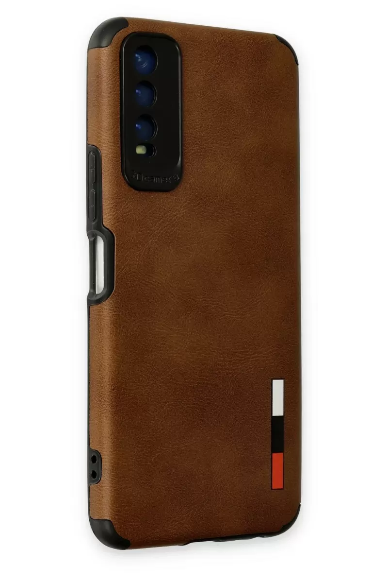 Newface Vivo Y11S Kılıf Loop Deri Silikon - Kahverengi
