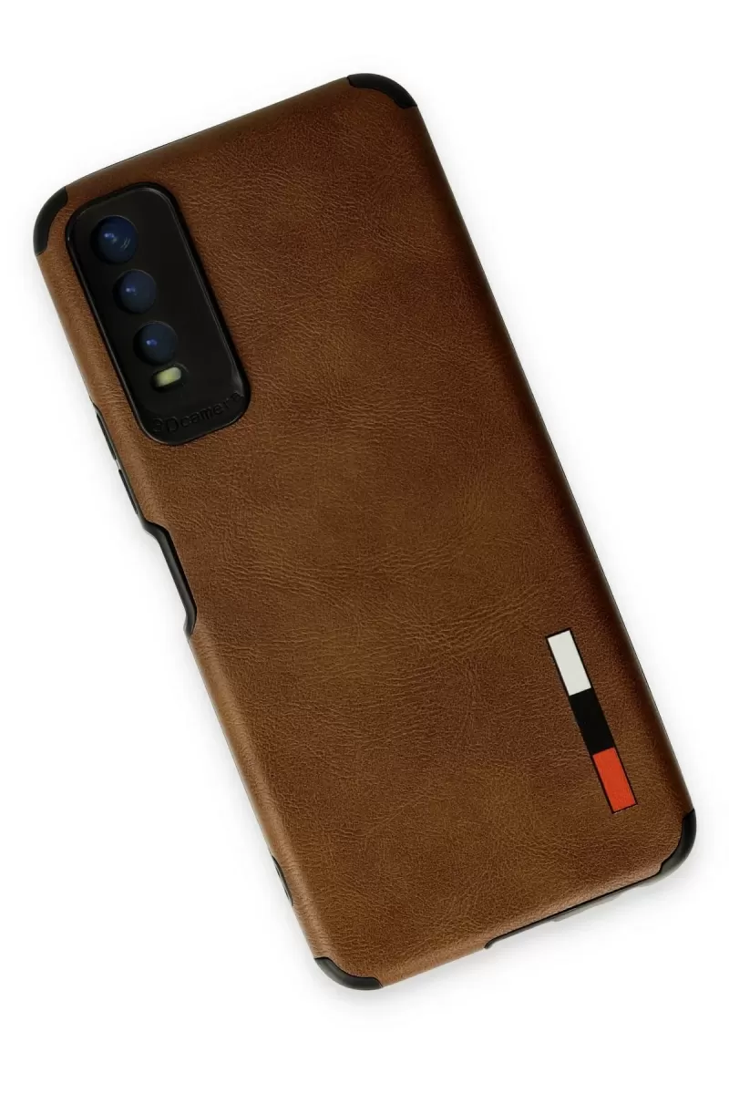 Newface Vivo Y11S Kılıf Loop Deri Silikon - Kahverengi