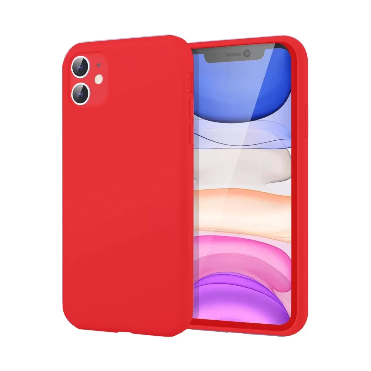 Newface Apple iPhone 11 Kılıf First Silikon - Kırmızı