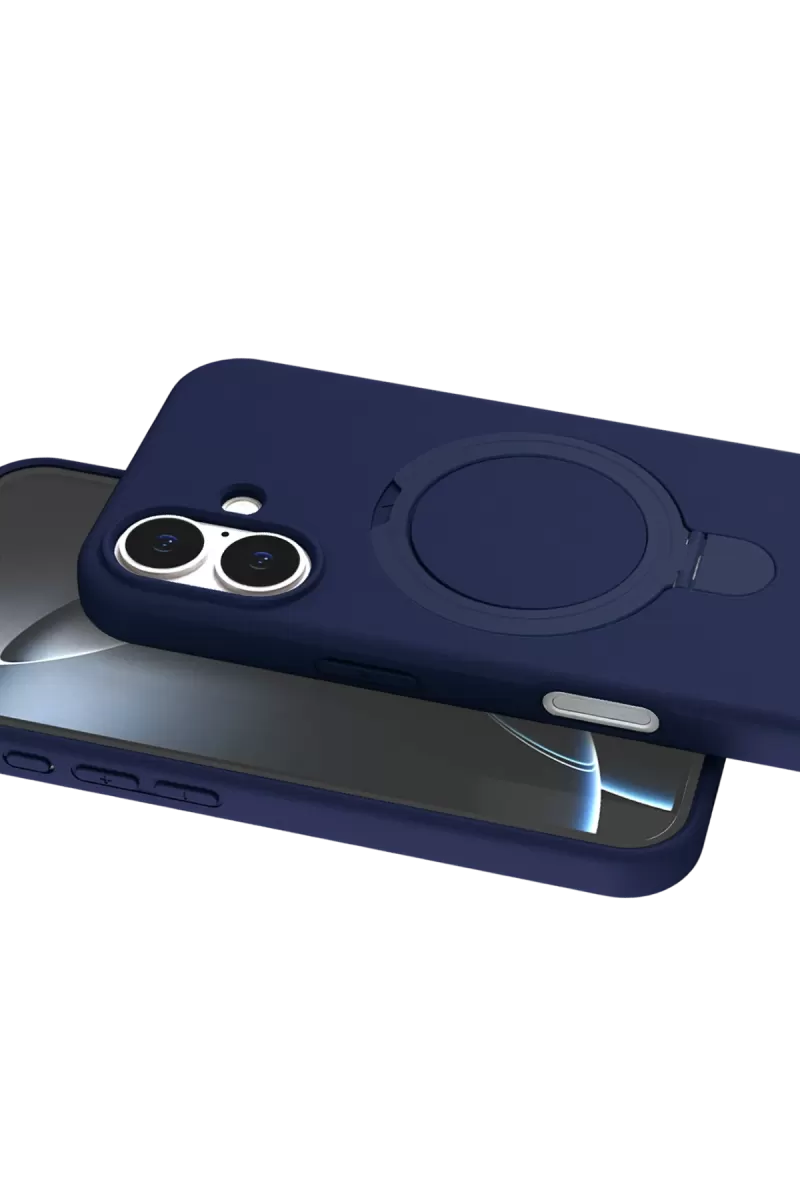Newface Apple iPhone 17 Regal Magsafe Standlı Kapak - Lacivert