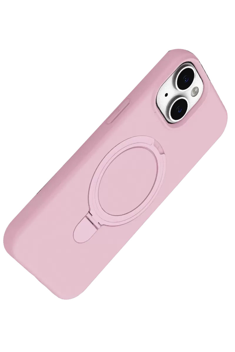 Newface Apple iPhone 14 Regal Magsafe Standlı Kapak - Açık Pembe