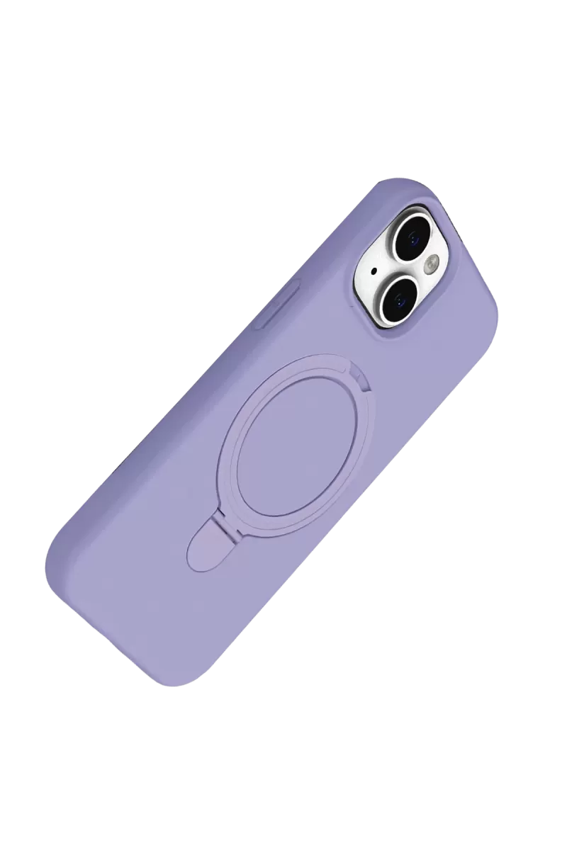 Newface Apple iPhone 14 Regal Magsafe Standlı Kapak - Lila