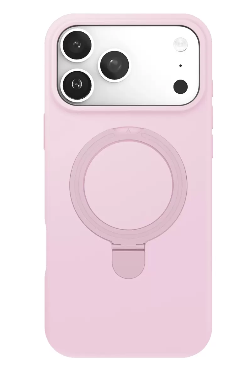 Newface Apple iPhone 17 Pro Max Regal Magsafe Standlı Kapak - Açık Pembe