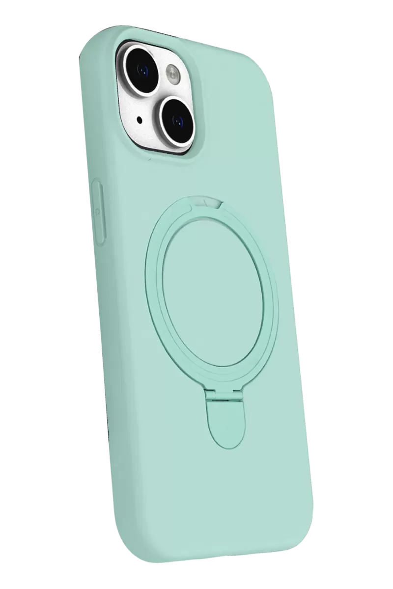 Newface Apple iPhone 14 Regal Magsafe Standlı Kapak - Su Yeşili